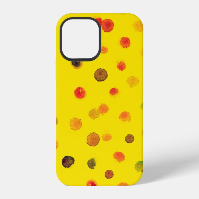 Coque iPhone Image abstraite dessinée à la main avec des points (Verso)