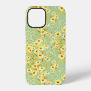 Coque iPhone 12 Image aquarelle de fleurs de marguerite sur un cha
