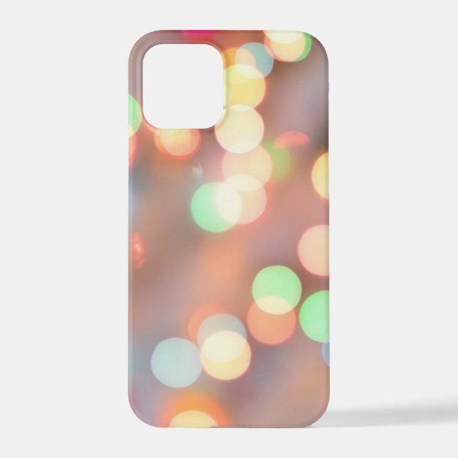 Coque iPhone 	Image défocalisée de lumière de Noël illuminée (Verso)