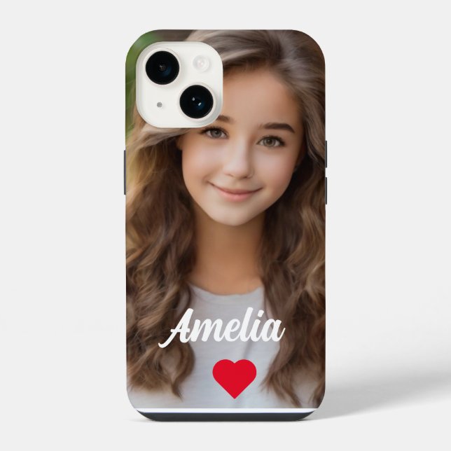 Coque iPhone Image personnalisée script moderne Nom amour (Verso)