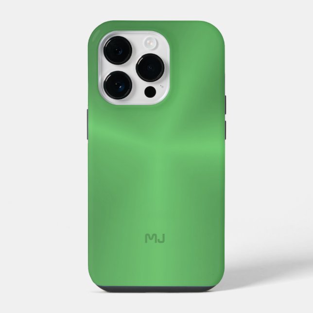 Coque iPhone Image sur un fond vert métallisé (Verso)