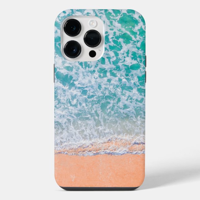 Coque iPhone Images aériennes de drone d'une plage (Verso)