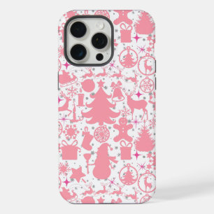 Coque iPhone 15 Pro Max Images de Noël en rose