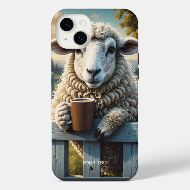 Coque iPhone Imaginaire Cute Sheep Café Soirée (Verso)