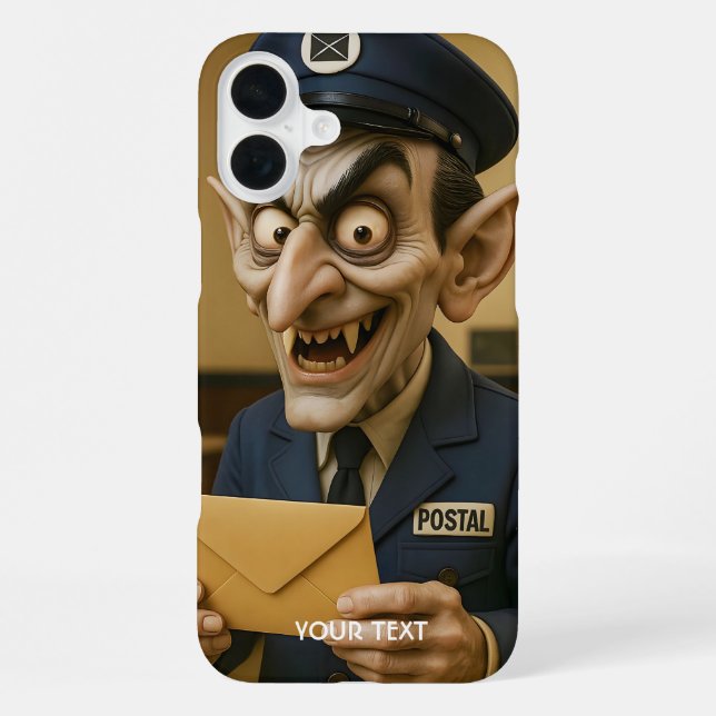 Coque iPhone Imaginaire Cute Strange Postal Worker (Verso)