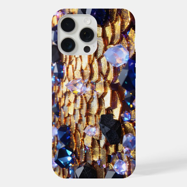 Coque iPhone Imaginaire de luxe Gemstone Abstrait (Verso)