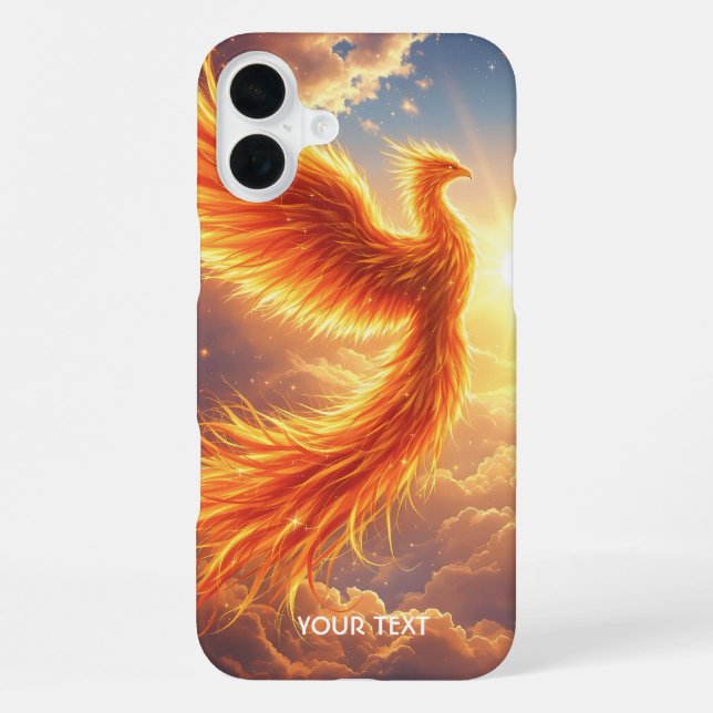 Coque iPhone Imaginaire Flamme mignonne Phoenix augmente (Verso)