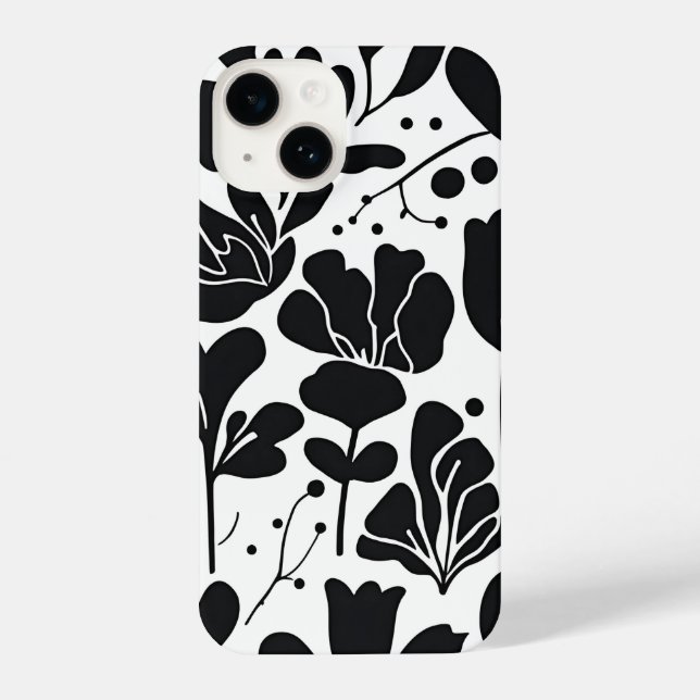 Coque iPhone Imaginaire Floral : Boîtier de design Fleur Chic (Verso)