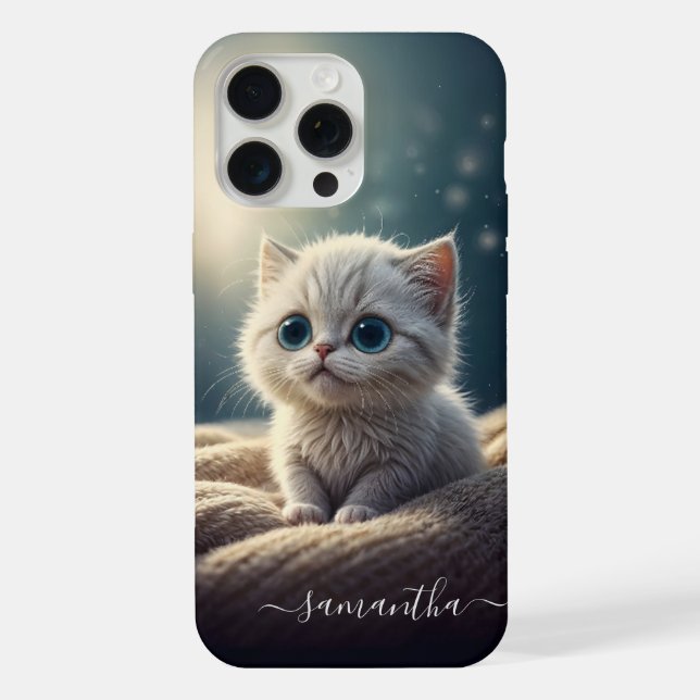 Coque iPhone Imaginaire mignon bébé Kitty Chat Lover personnali (Verso)