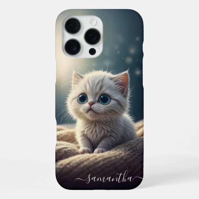Coque iPhone Imaginaire mignon bébé Kitty Chat Lover personnali (Verso)