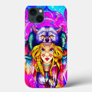 Etui iPhone 13 Imaginaire mignonne guerrière fille