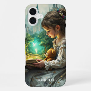 Coque iPhone 16 Plus Imaginaire mignonne jeune fille lecture