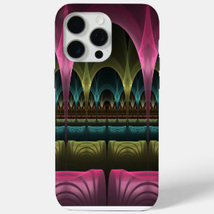 Coque iPhone 15 Pro Max Imaginaire spécial Motif Abstrait coloré Fractal