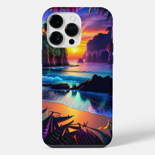 Coque iPhone Imaginaire Tropical Beach Trois (Verso)