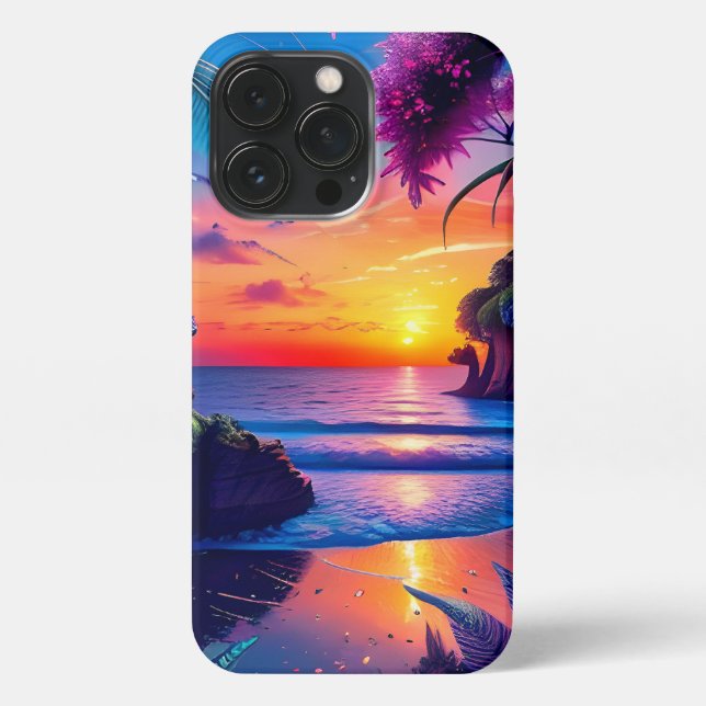 Coque iPhone Imaginaire Tropical Beach Two (Verso)