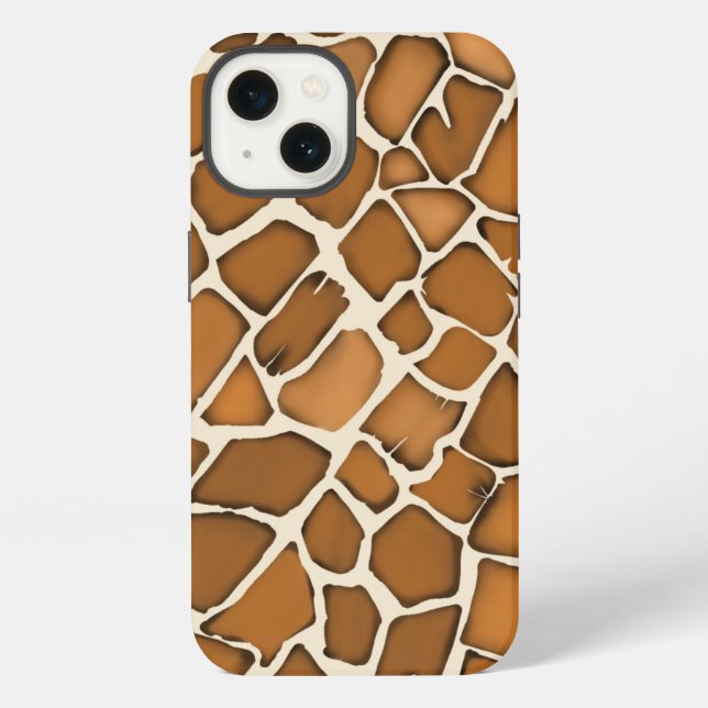 Coque iPhone Impression à motif de fourrure de girafe (Verso)