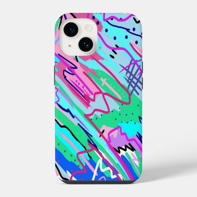Coque iPhone Impression Abstraite du paysage de printemps (Verso)