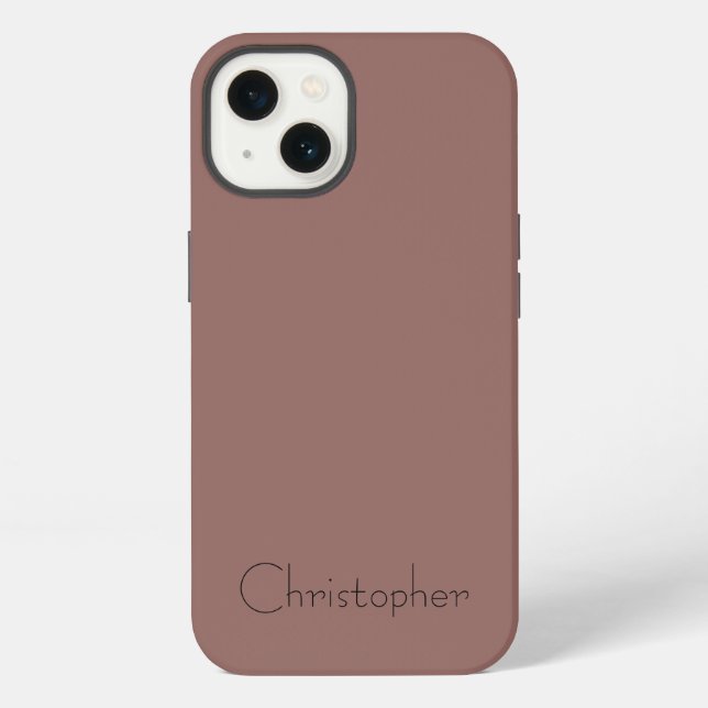 Coque iPhone Impression brun clair en titane (Verso)