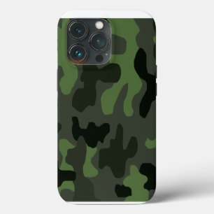 Etui iPhone 13 Pro Impression camouflage vert foncé gris n°14