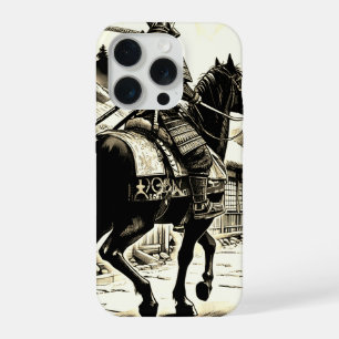 Coque iPhone 15 Pro Impression d'art de manga de cavalier samouraï épi