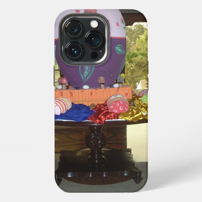 Coque iPhone Impression d'art d'œuf de Pâques décoré (Dos)