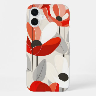 Coque iPhone 16 Plus Impression d'art floral moderne