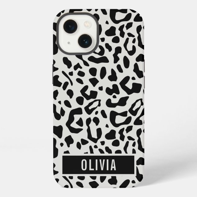 Coque iPhone Impression de motif animal Léopard des neiges avec (Verso)