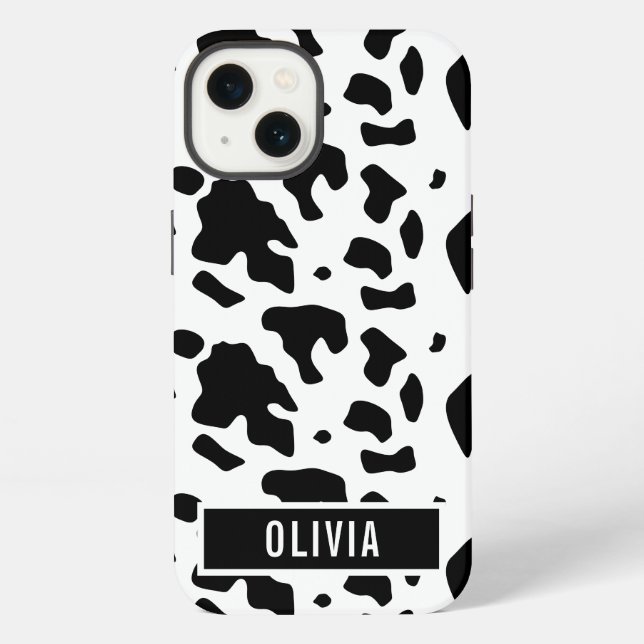 Coque iPhone Impression de motif d'animal de vache Holstein de  (Verso)