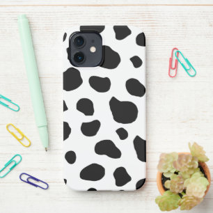 Coque iPhone 12 Impression De Vache, Motif De Vache, Spots De Vach
