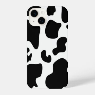Coque Pour iPhone 14 Impression de vache noire et blanche