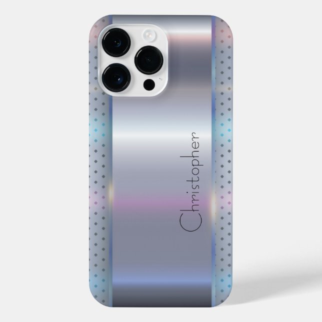 Coque iPhone Impression en acier inoxydable argent titane (Verso)