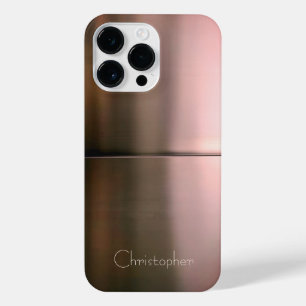 Coque Pour Pour iPhone 14 Pro Max Impression en acier inoxydable en bronze de titane