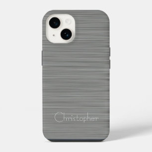 Coque Pour iPhone 14 Impression en acier inoxydable platine