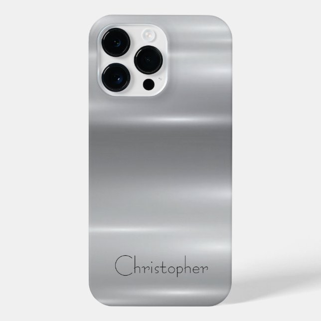 Coque iPhone Impression en acier inoxydable titane (Verso)