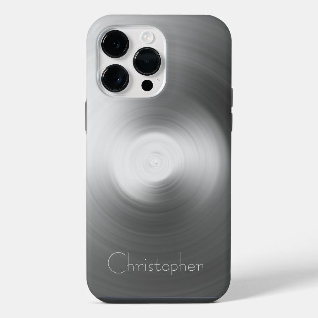 Coque iPhone Impression en acier inoxydable titane (Verso)