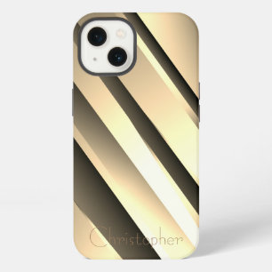 Etui iPhone 13 Impression en acier inoxydable titane or
