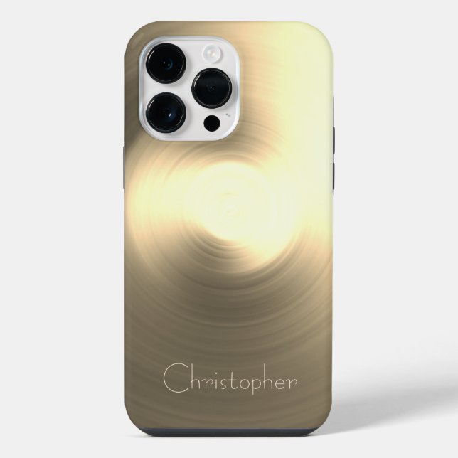 Coque iPhone Impression en acier inoxydable titane or (Verso)