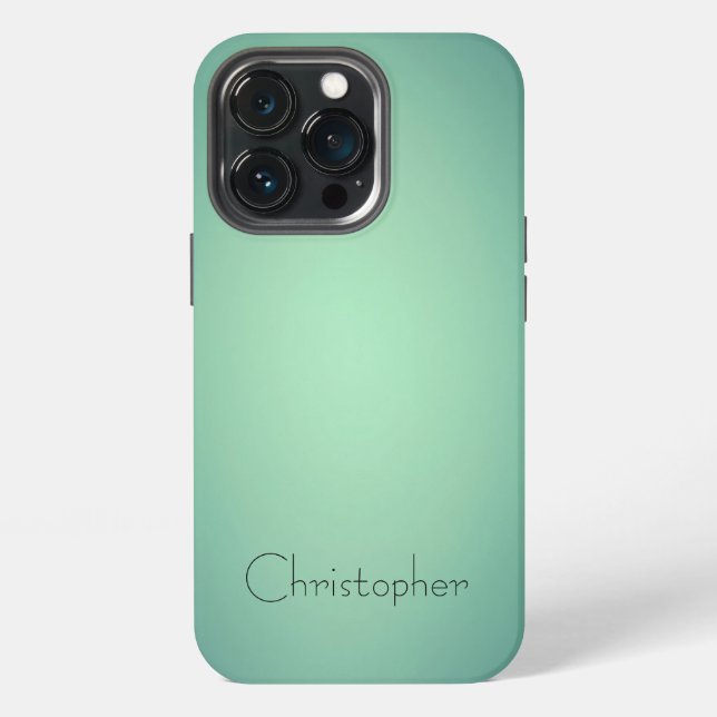 Coque iPhone Impression en acier inoxydable vert clair Titane (Dos)