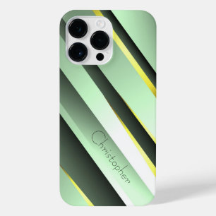 Coque Pour Pour iPhone 14 Pro Max Impression en acier inoxydable vert Titane