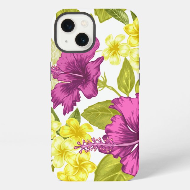 Coque iPhone Impression florale audacieuse (Verso)