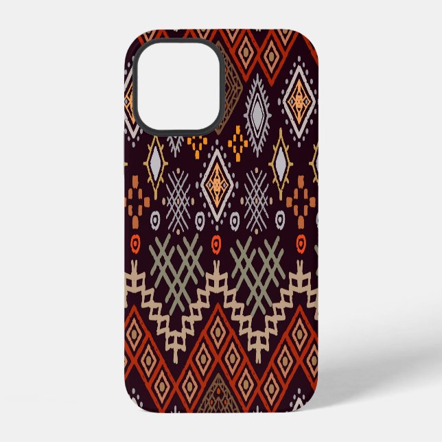Coque iPhone Impression géométrique Boho d'art tribal (Verso)