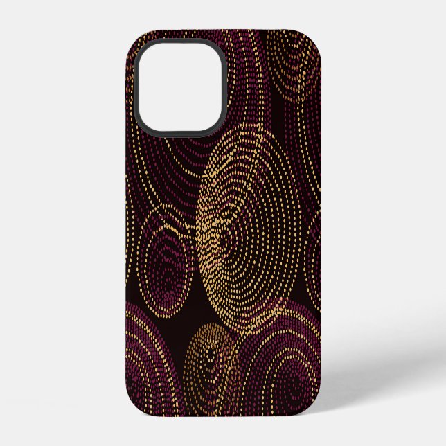 Coque iPhone Impression géométrique dorée luxueuse (Verso)