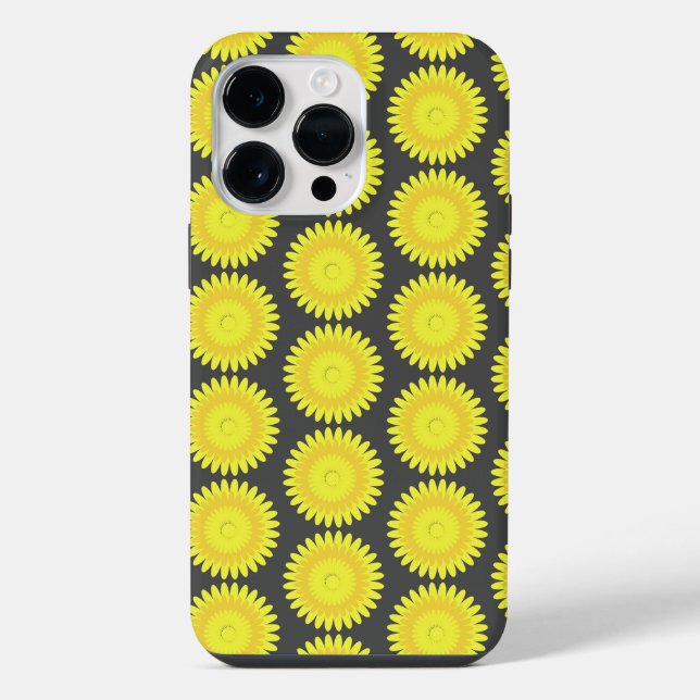 Coque iPhone impression gris et jaune, étui pour iPhone Case-Ma (Verso)