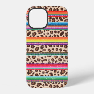 Coque iPhone 12 Impression léopard arc-en-ciel moderne motif anima