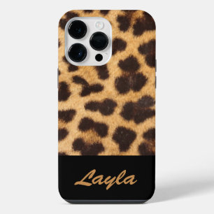 Coque Pour Pour iPhone 14 Pro Max Impression léopard Fourrure d'animal Personnalisée