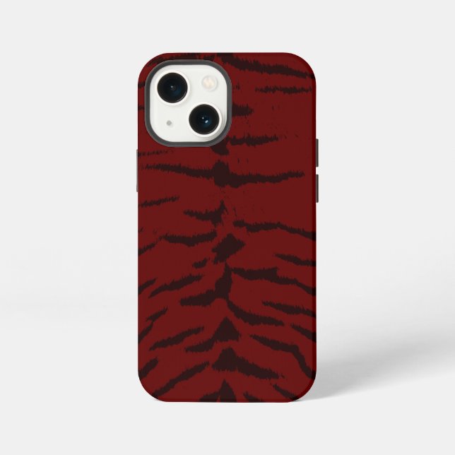 Coque iPhone Impression numérique Tigre Rouge (Verso)