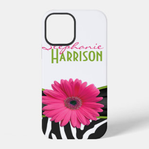 Coque iPhone 12 Impression personnalisée Zèbre Fleur Daisy Rose Ve