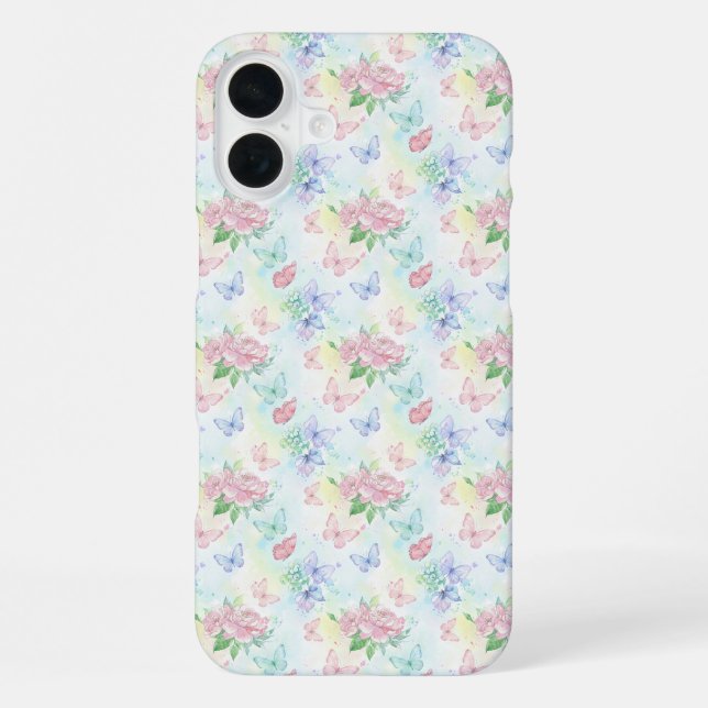 Coque iPhone Impression sans couture de papillon élégant (Verso)