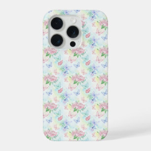 Coque iPhone 15 Pro Impression sans couture de papillon élégant