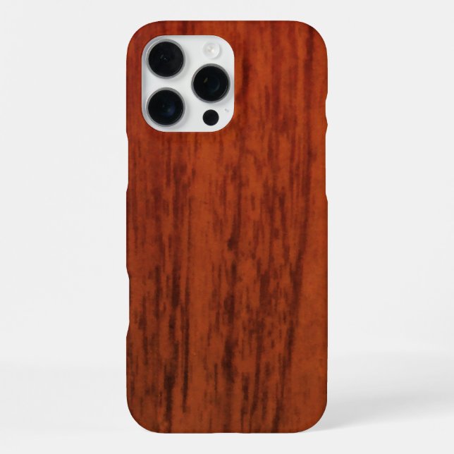 Coque iPhone Impression sur bois d'acajou (Verso)